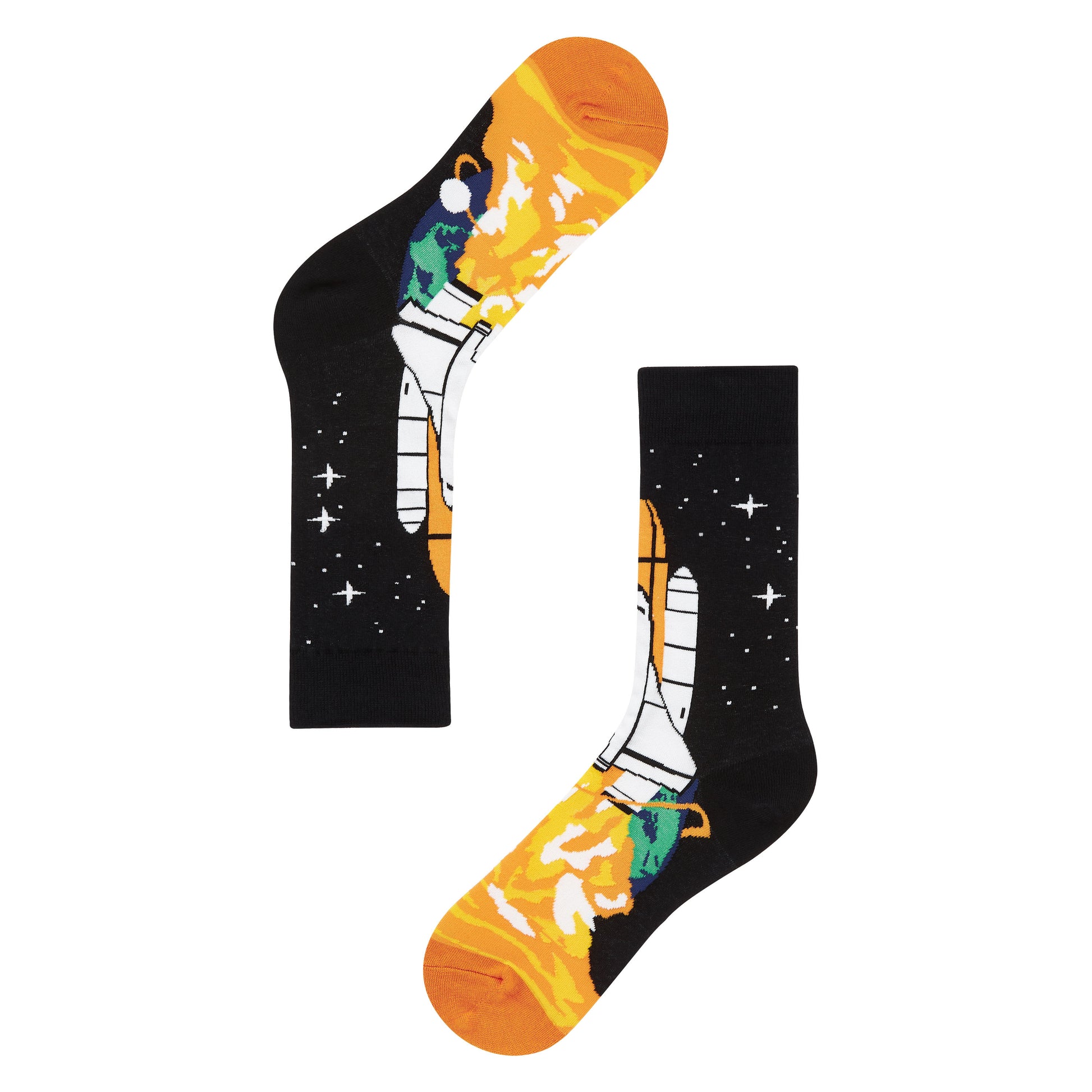 Space Launch Printed Crew Length Socks - IDENTITY Apparel Shop