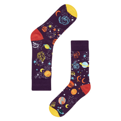 The Cosmos Printed Mid-Calf Length Socks - IDENTITY Apparel Shop