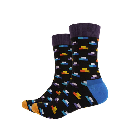 Tetris Printed Crew Length Socks - IDENTITY Apparel Shop