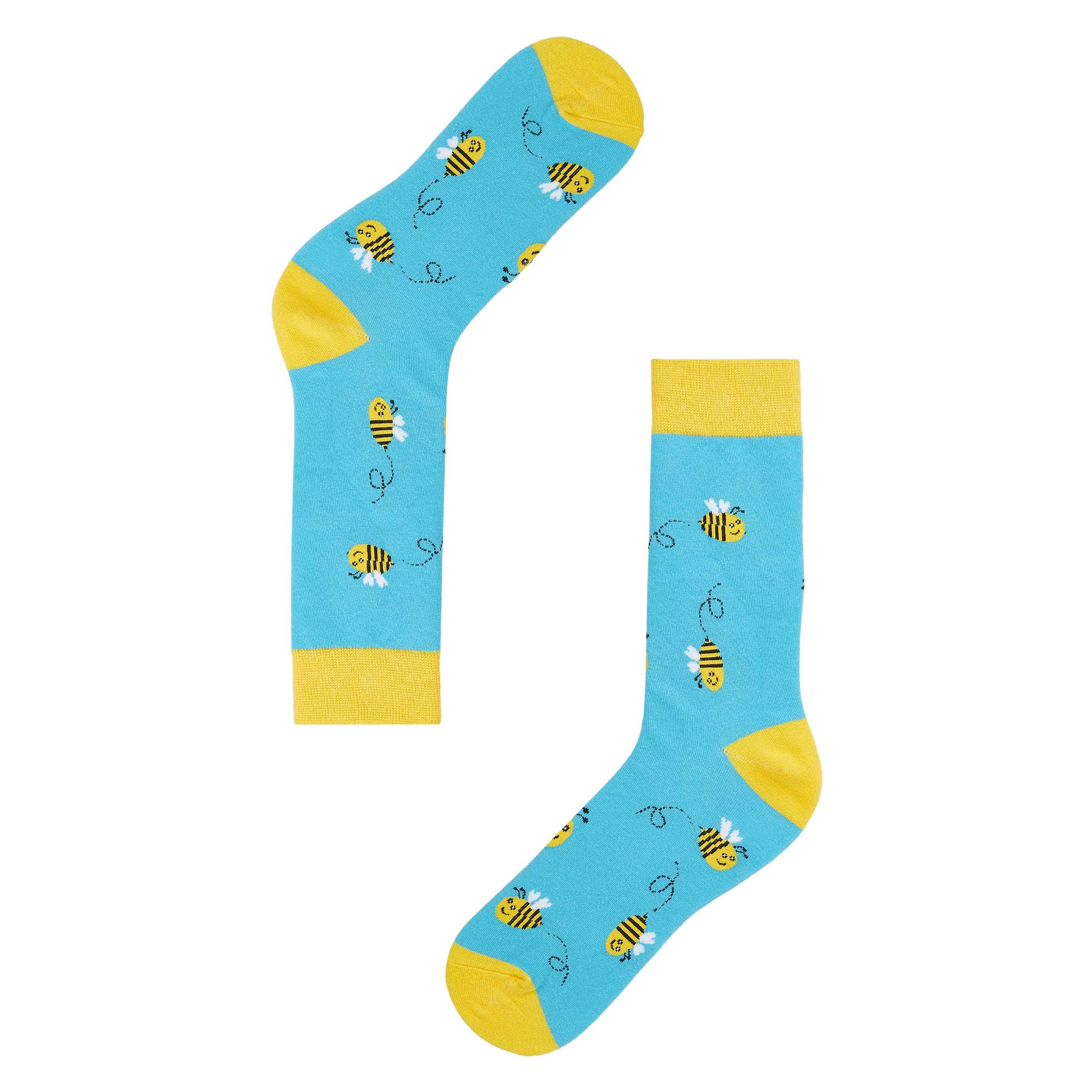 Busy Bee Printed Mid-Calf Length Socks - IDENTITY Apparel Shop