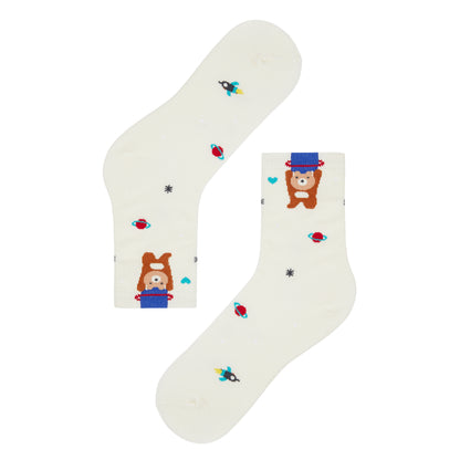 Womens Astro Series Crew Length Printed Socks - IDENTITY Apparel Shop