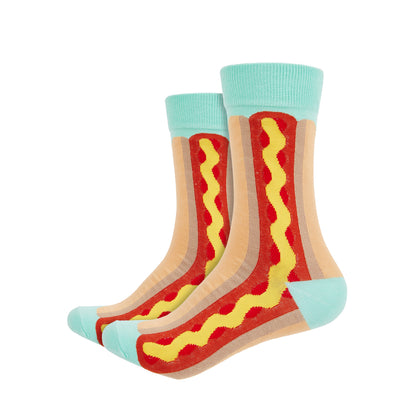 Hotdog Printed Mid-Calf Length Socks - IDENTITY Apparel Shop