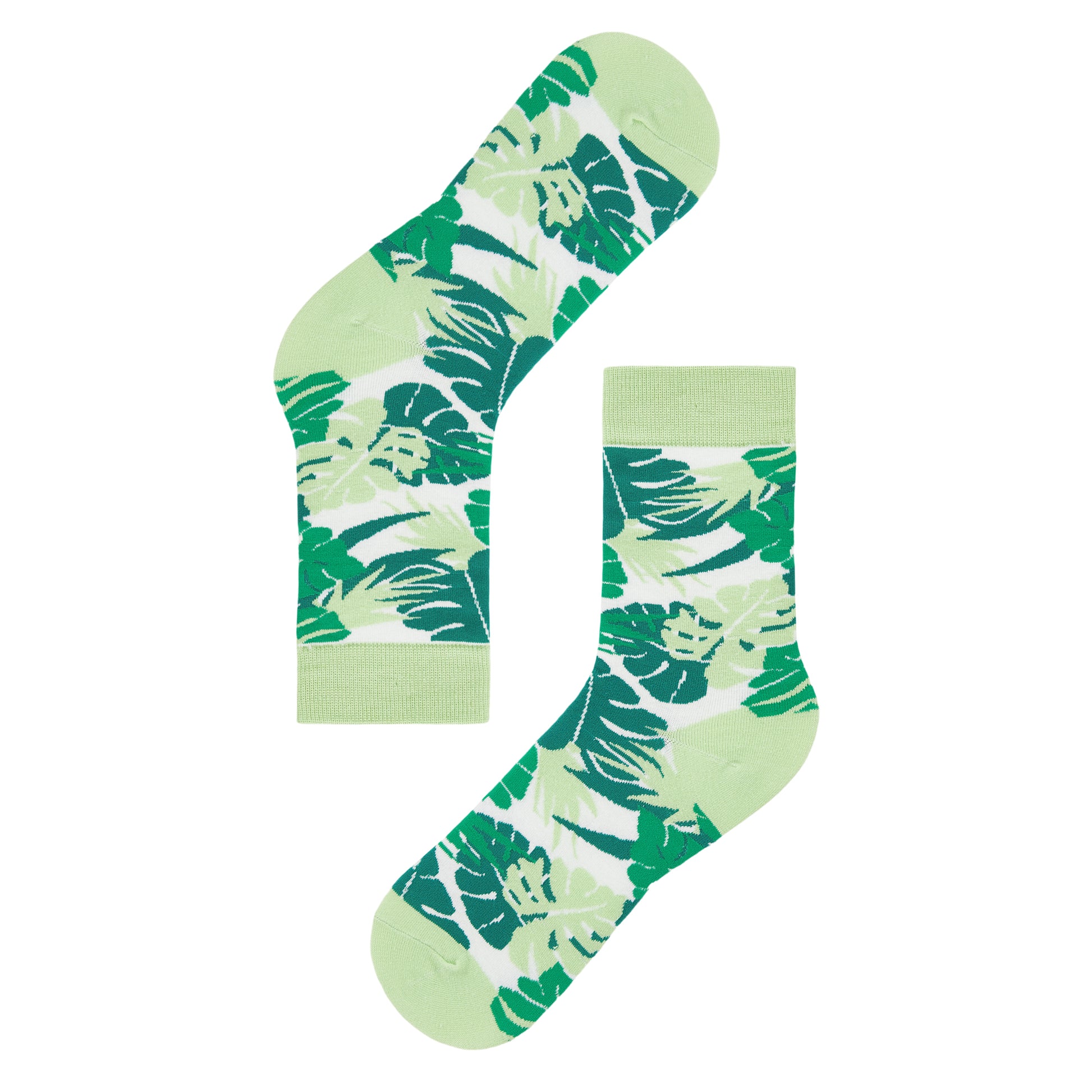 Leaves Printed Quarter Length Socks - IDENTITY Apparel Shop