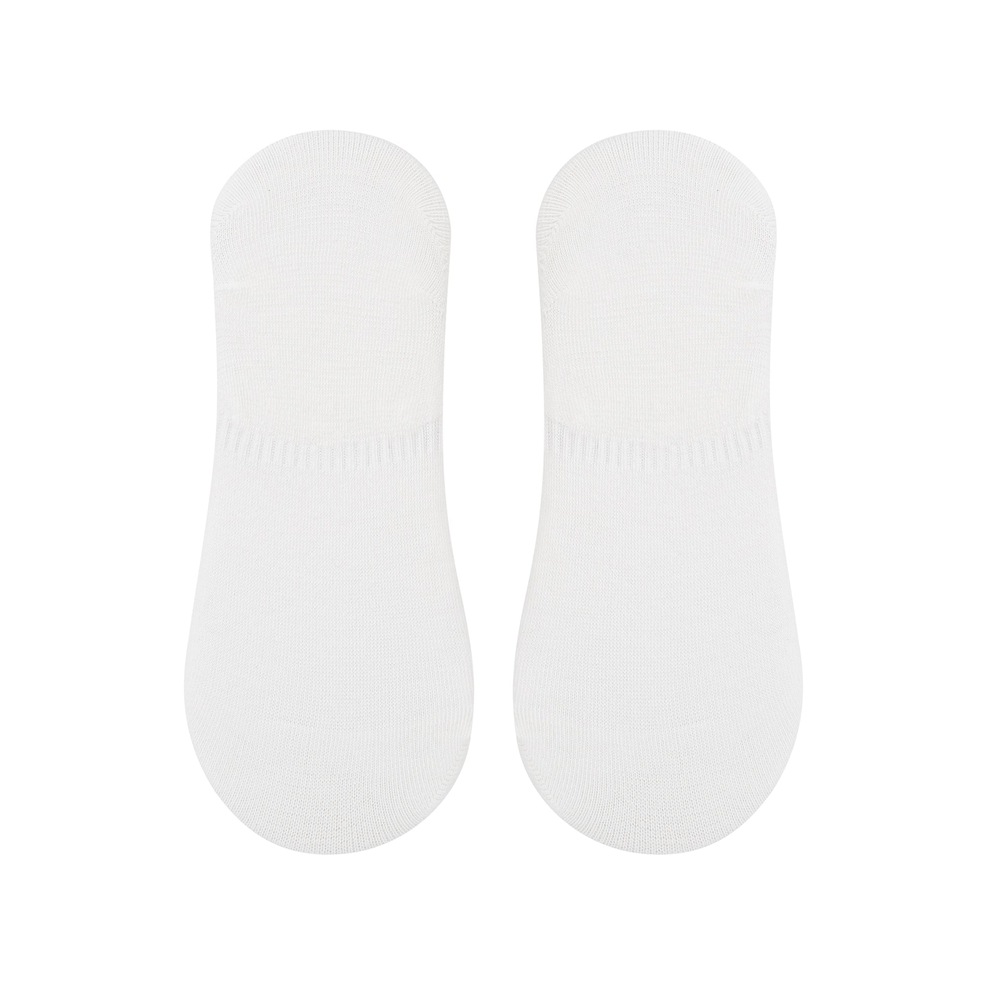 Women's Plain White Invisible Socks with Animal Print - IDENTITY Apparel Shop