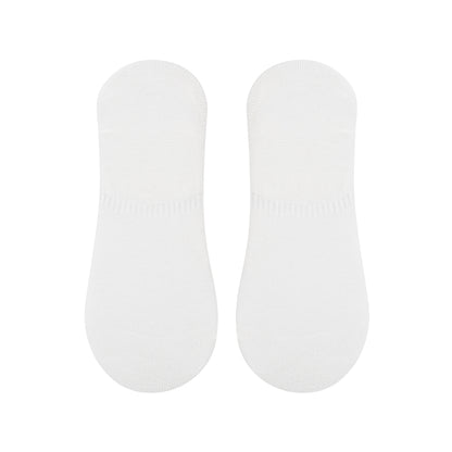 Women's Plain White Invisible Socks with Animal Print - IDENTITY Apparel Shop