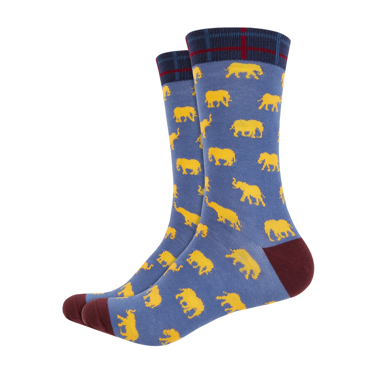 Elephant Printed Crew Length Socks - IDENTITY Apparel Shop