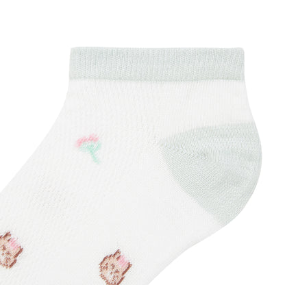 IDENTITY Ladies Mint Green Ankle Length Socks with Cat Pixel Print - IDENTITY Apparel Shop