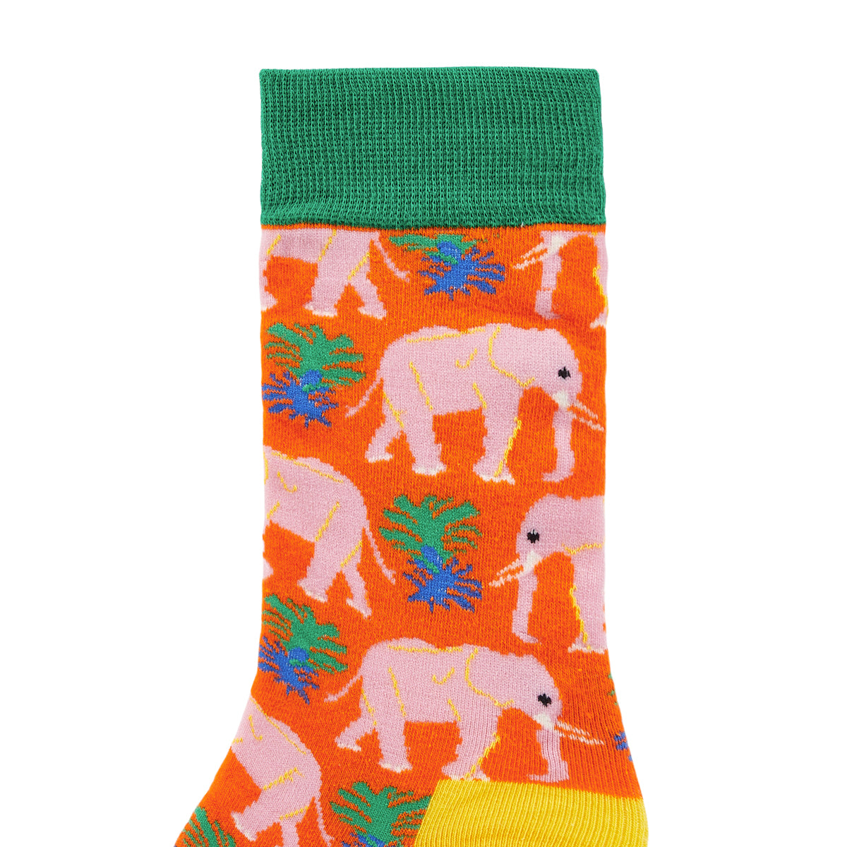 Elephant Printed Crew Length Socks - IDENTITY Apparel Shop