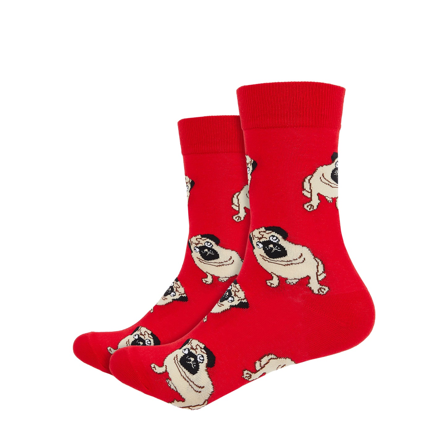 Pug Printed Crew Length Socks - IDENTITY Apparel Shop