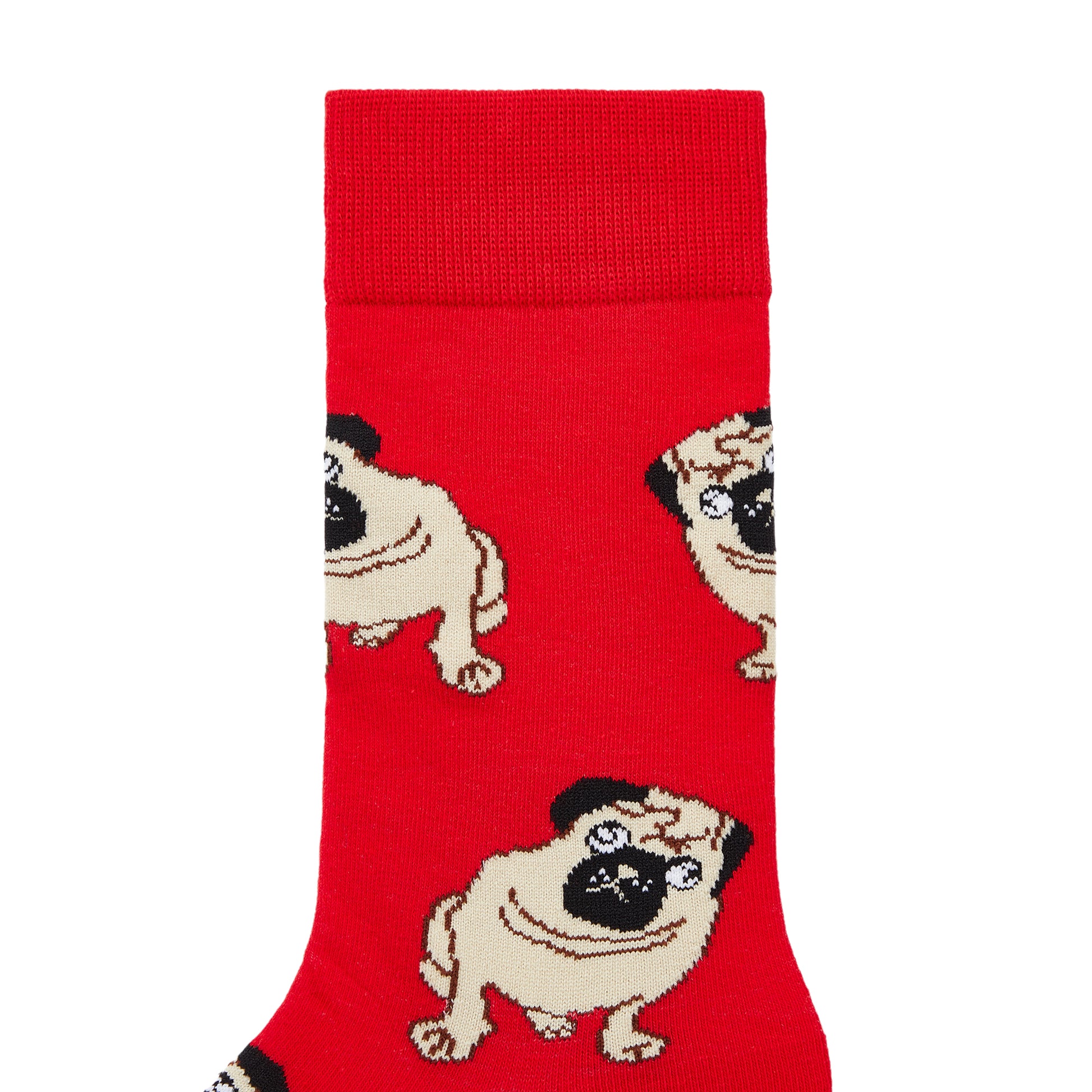 Pug Printed Crew Length Socks - IDENTITY Apparel Shop