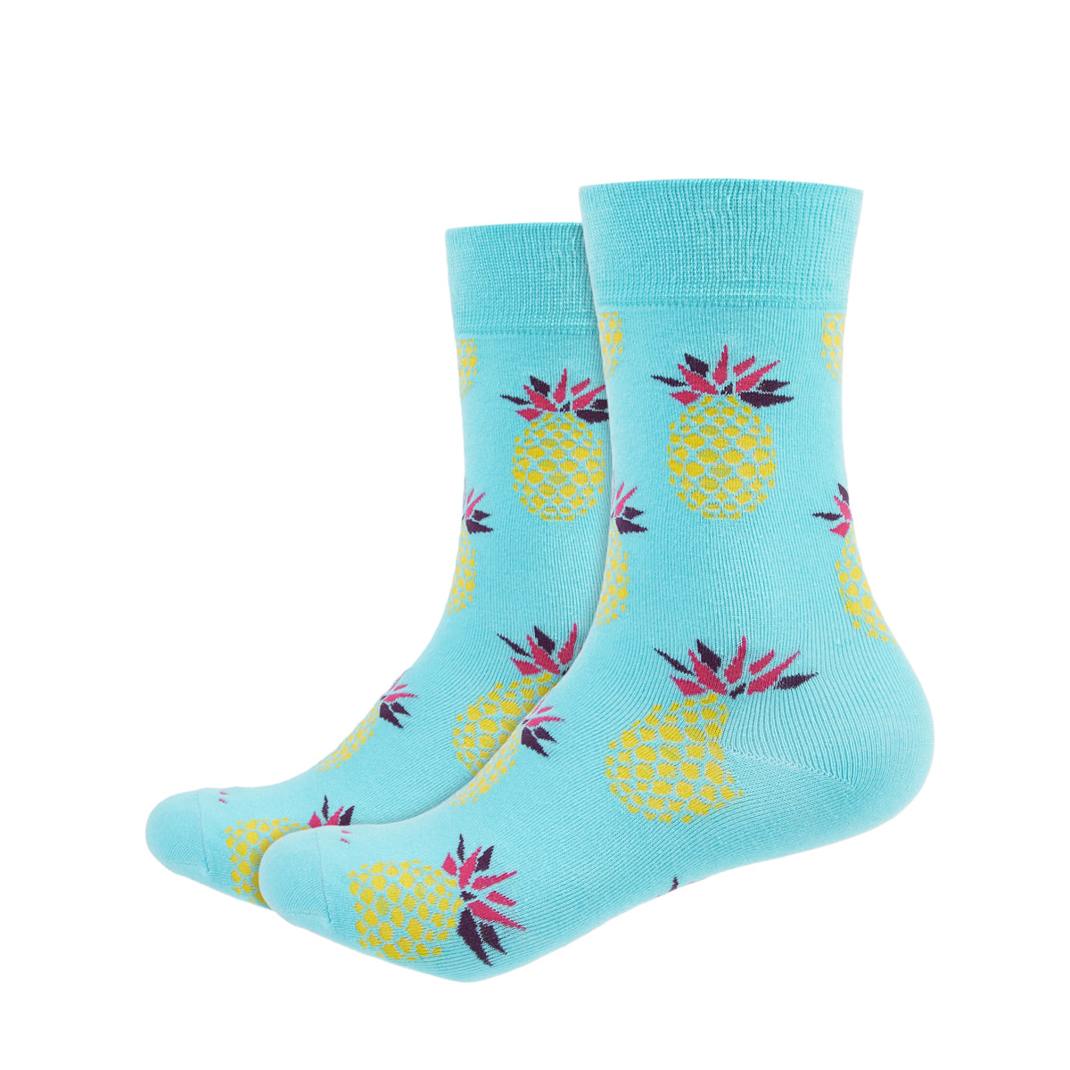 Pineapple Printed Crew Length Socks - IDENTITY Apparel Shop