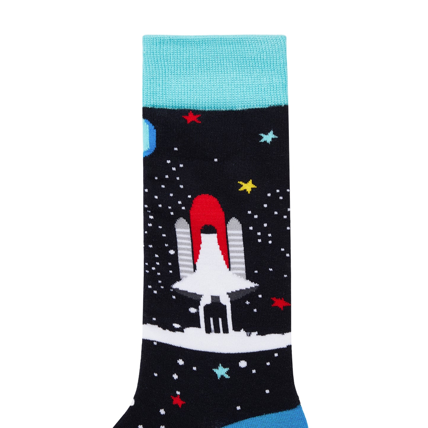 Rocketship Printed Mid-Calf Length Socks - IDENTITY Apparel Shop