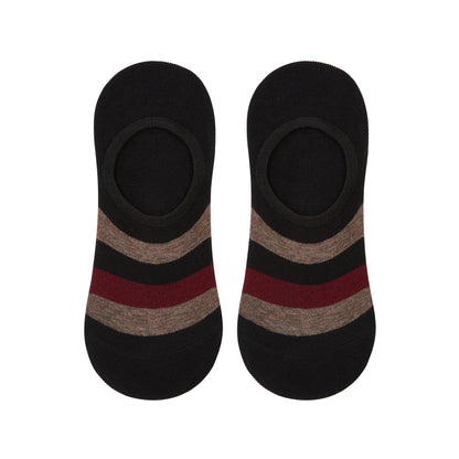 Men's Two-Tone Colored Striped Invisible Foot Socks - IDENTITY Apparel Shop