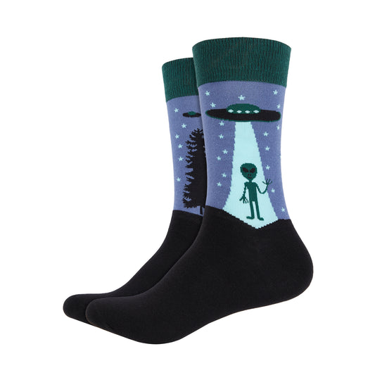 Visitors from Outer Space Printed Mid-Calf Length Socks - IDENTITY Apparel Shop