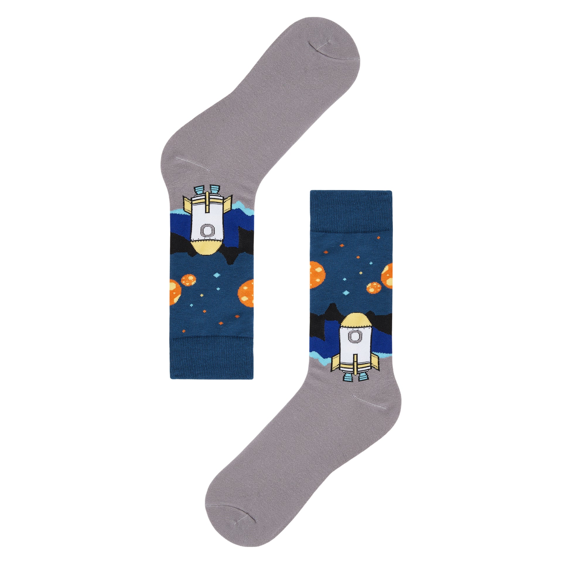 Space Shuttle Printed Mid-Calf Length Socks - IDENTITY Apparel Shop