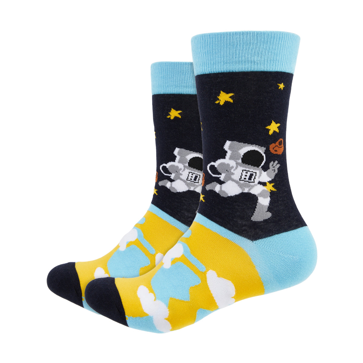 Space Explorer Printed Crew Length Socks - IDENTITY Apparel Shop