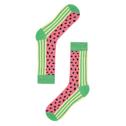 Watermelon Printed Crew Length Socks - IDENTITY Apparel Shop