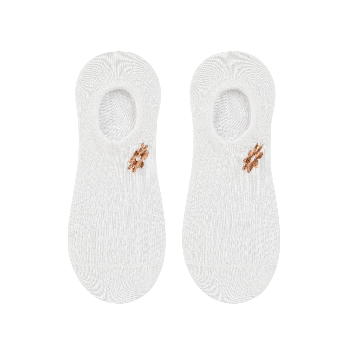 Women's Plain White Invisible Foot Socks with Print - IDENTITY Apparel Shop