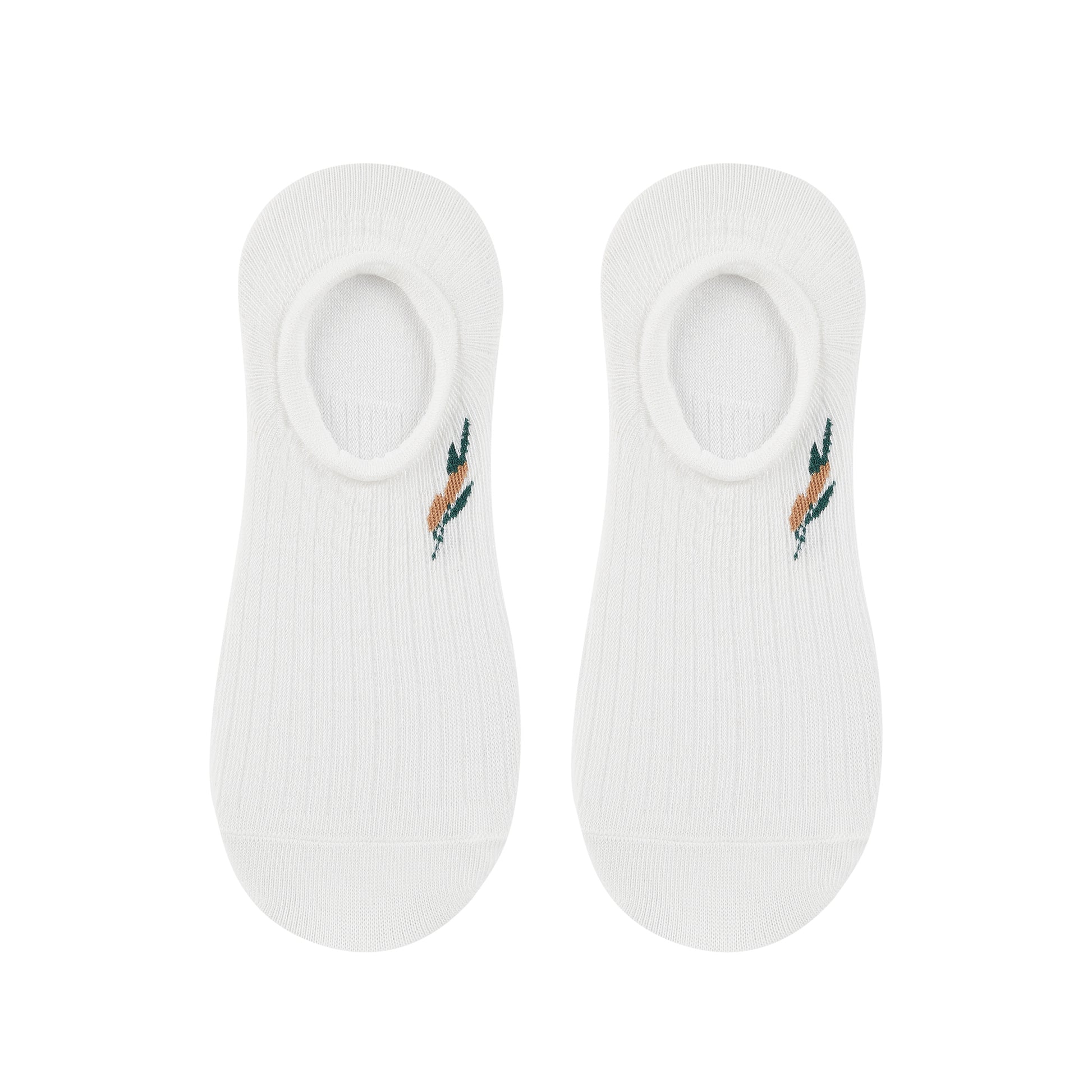Women's Plain White Invisible Foot Socks with Print - IDENTITY Apparel Shop
