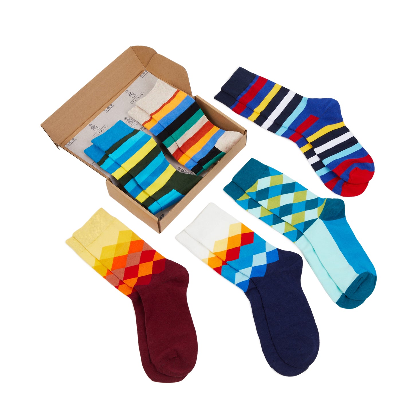 IDENTITY - Argyle Box of Socks Gift Set - 6 Pairs - IDENTITY Apparel Shop