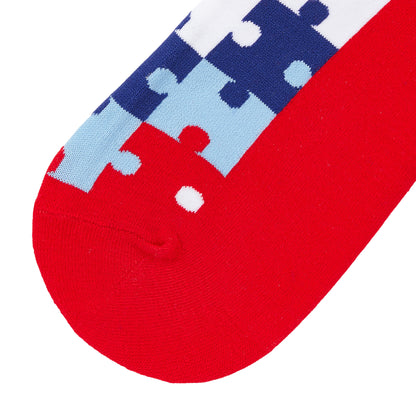 Puzzle Printed Crew Length Socks - IDENTITY Apparel Shop