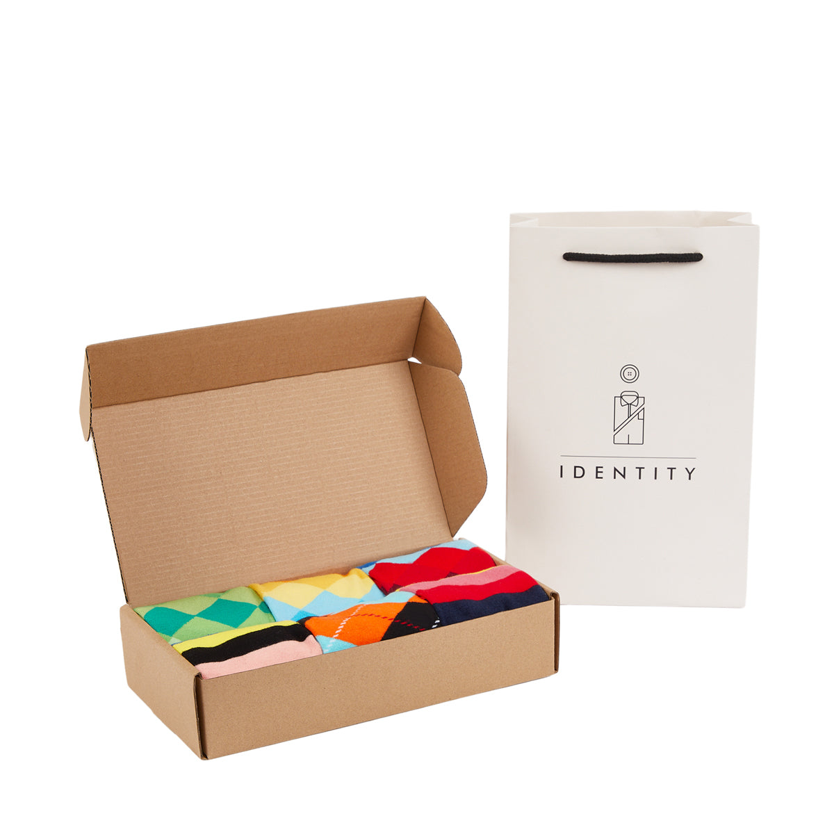 IDENTITY - Argyle Box of Socks Gift Set - 6 Pairs - IDENTITY Apparel Shop