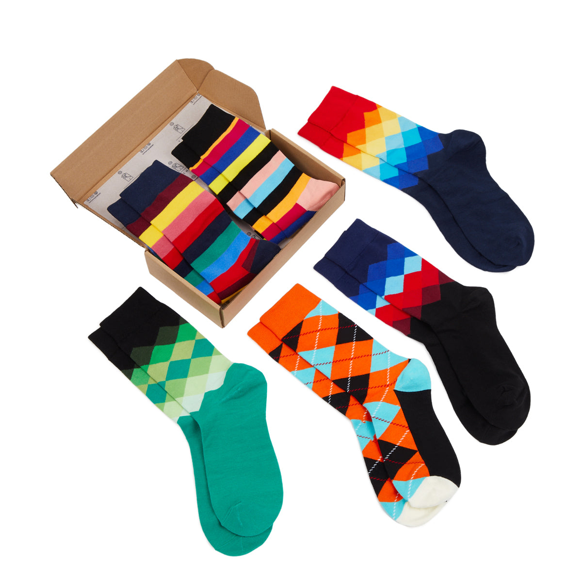 IDENTITY - Argyle Box of Socks Gift Set - 6 Pairs - IDENTITY Apparel Shop