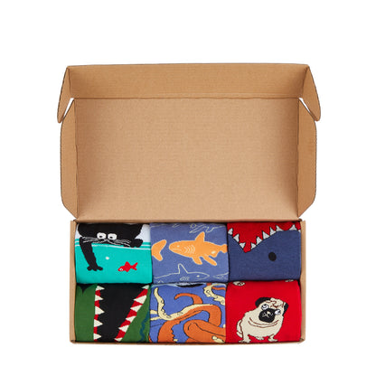 Animal Kingdom Box of Socks Gift Set - 6 Pairs - IDENTITY Apparel Shop
