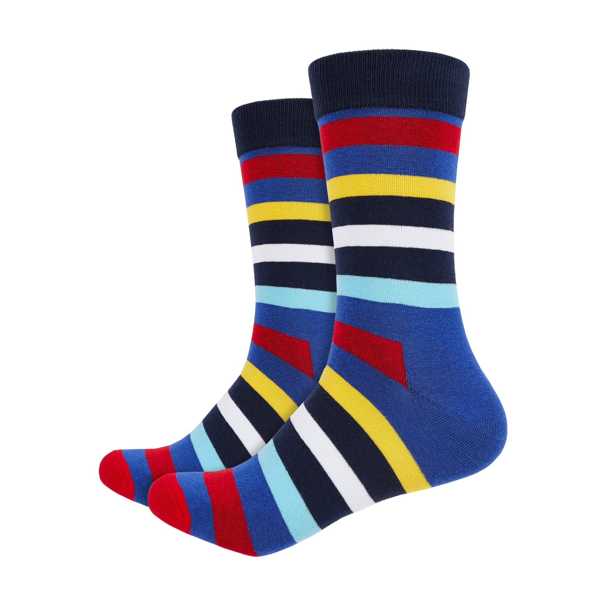 Quartz Stripe Printed Crew Length Socks - IDENTITY Apparel Shop