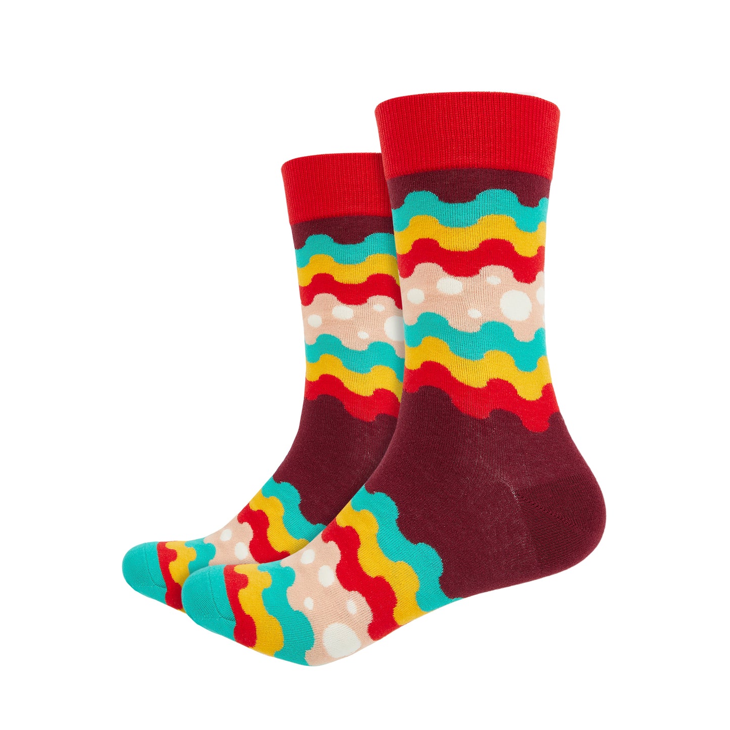 Squiggly Printed Crew Length Socks - IDENTITY Apparel Shop