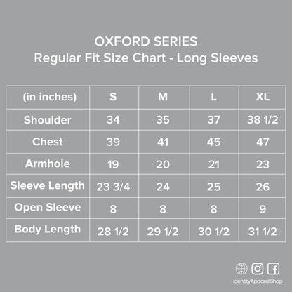 Mens REGULAR FIT Oxford Series Button Down Long Sleeve LIGHT PINK Shirt - IDENTITY Apparel Shop