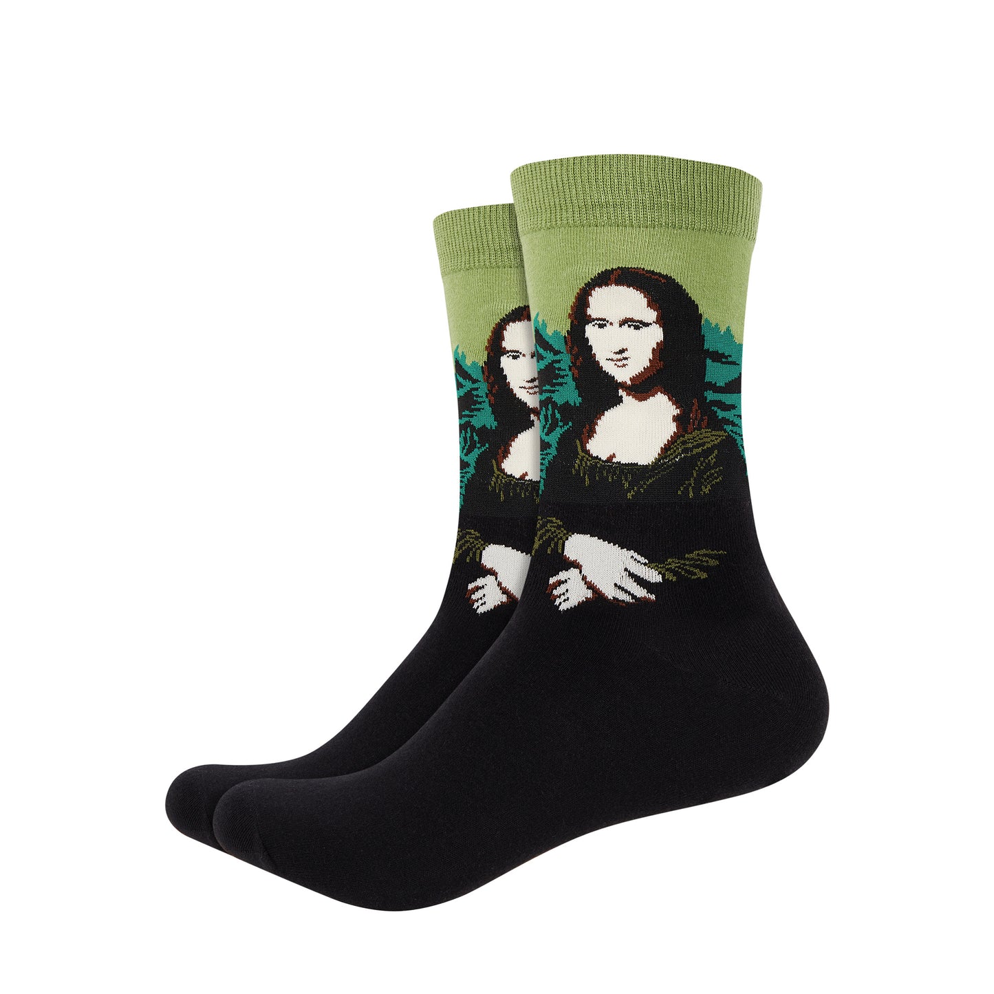 Da Vinci's Mona Lisa Printed Quarter Length Socks - IDENTITY Apparel Shop