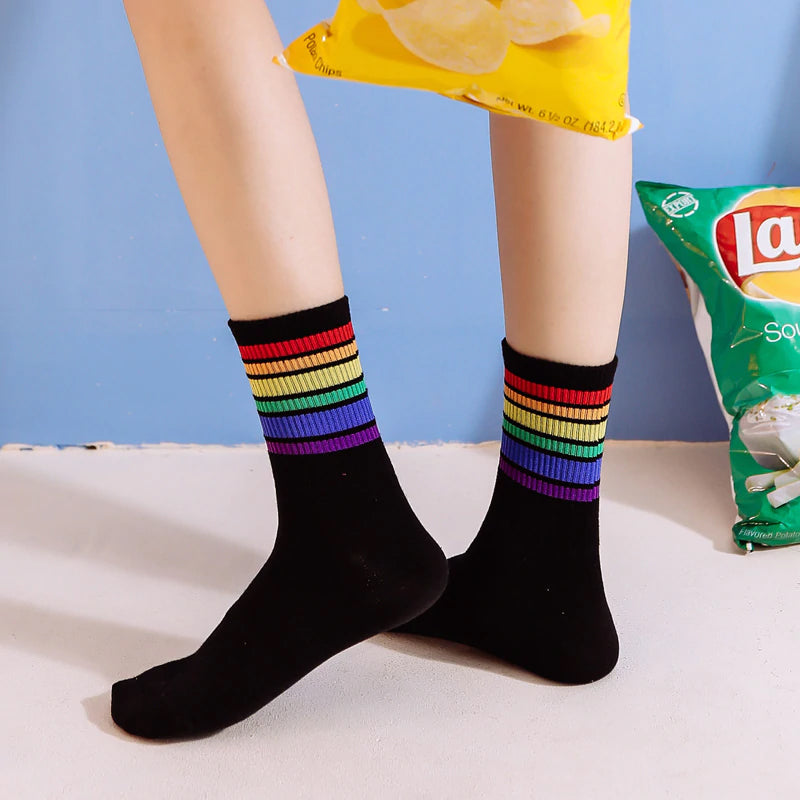 Retro Stripes Quarter Length Socks - IDENTITY Apparel Shop