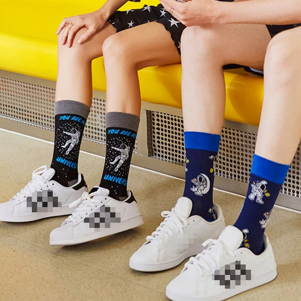 Astro Fun Printed Mid-Calf Length Socks - IDENTITY Apparel Shop