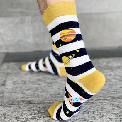 The Great Conjunction Printed Crew Length Socks - IDENTITY Apparel Shop