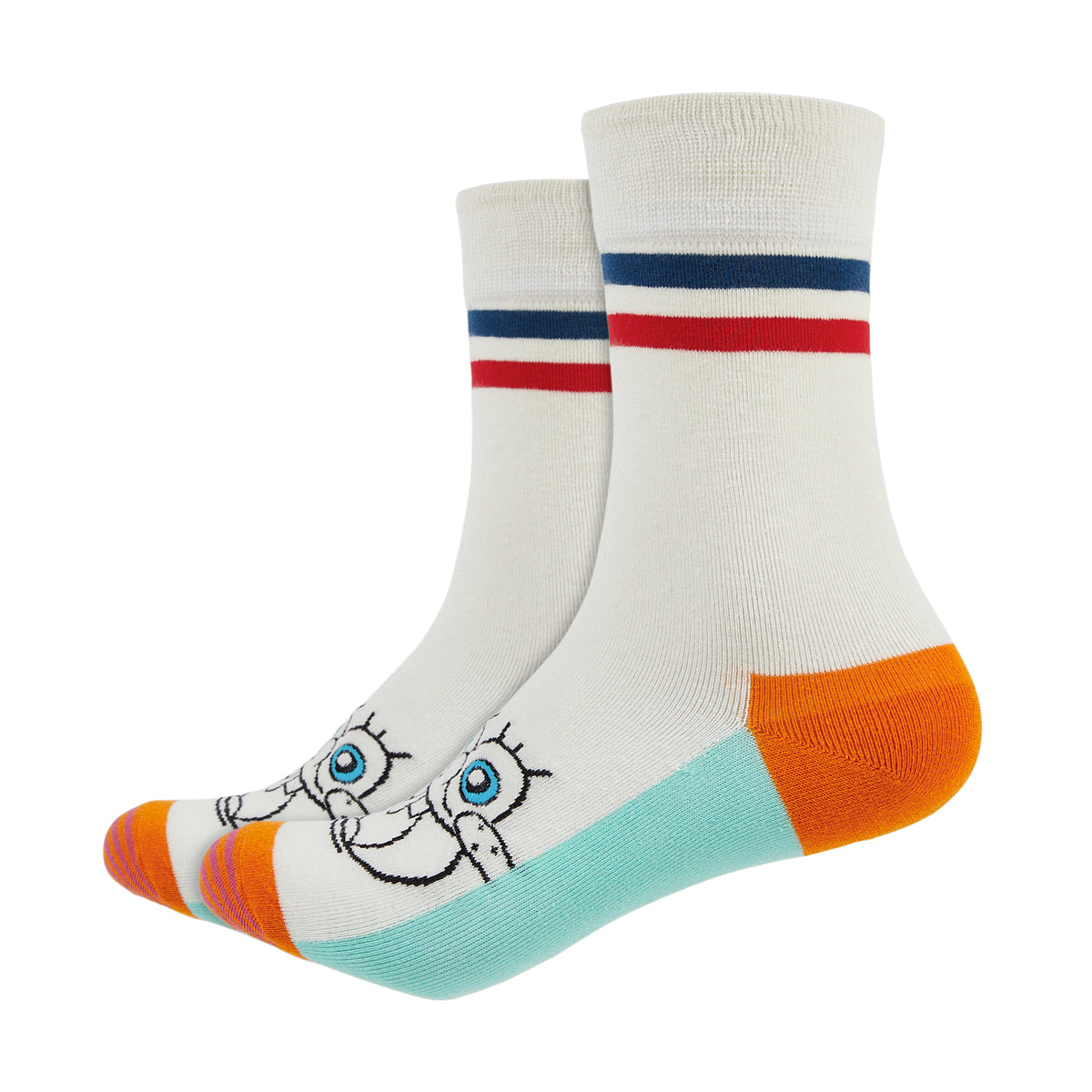 Spongebob Printed Crew Length Socks - IDENTITY Apparel Shop