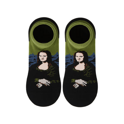 Mona Lisa Printed Ankle Socks - IDENTITY Apparel Shop
