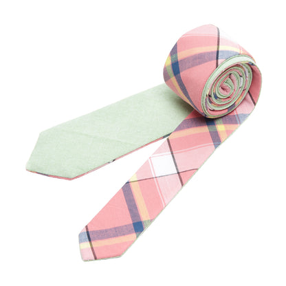 Peppermint Reversible Cotton Necktie - IDENTITY Apparel Shop