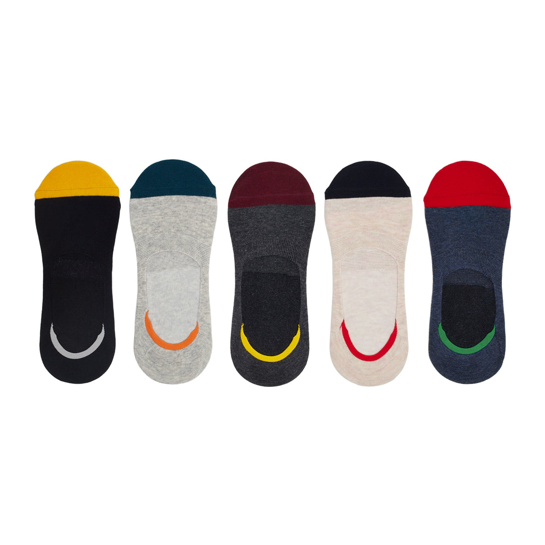 Men's Two-Tone Colored Invisible Boat Socks - IDENTITY Apparel Shop