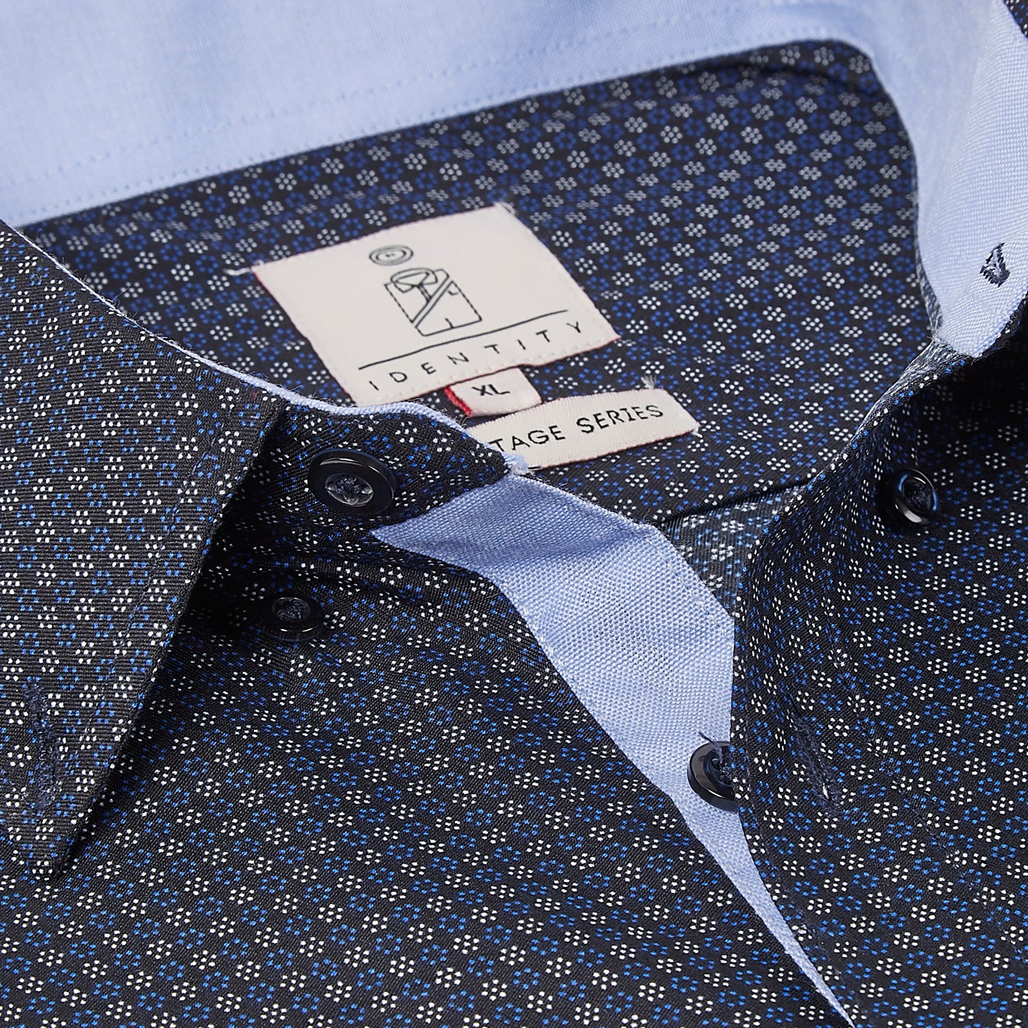 K1245 Mens REGULAR FIT Heritage Prints Button Down Short Sleeve Shirt - IDENTITY Apparel Shop