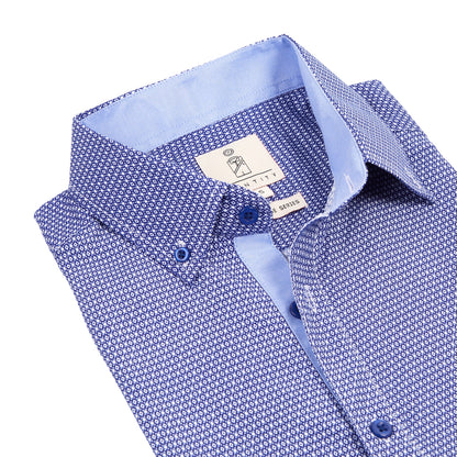 K1551 Mens REGULAR FIT Heritage Prints Button Down Short Sleeve Shirt - IDENTITY Apparel Shop