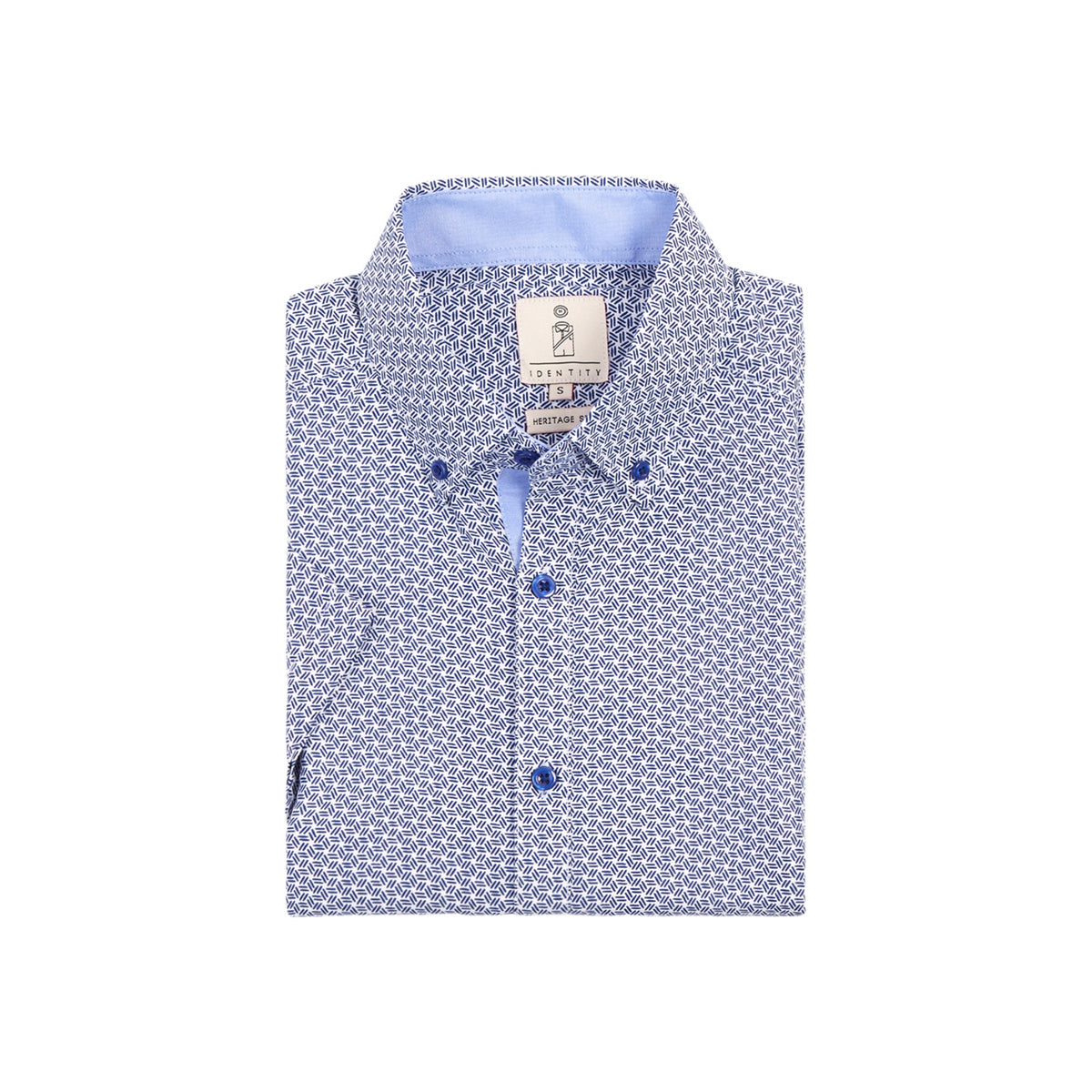 K1555 Mens REGULAR FIT Heritage Prints Button Down Short Sleeve Shirt - IDENTITY Apparel Shop