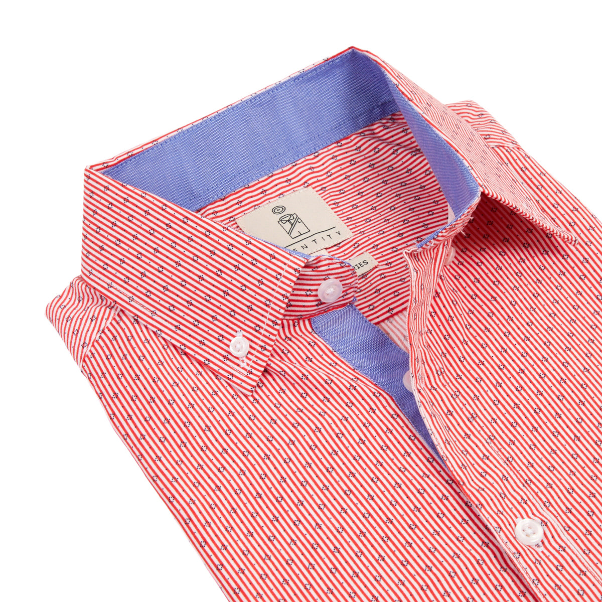 K1661 Mens REGULAR FIT Heritage Prints Button Down Short Sleeve Shirt - IDENTITY Apparel Shop
