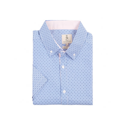 K1662 Mens REGULAR FIT Heritage Prints Button Down Short Sleeve Shirt - IDENTITY Apparel Shop