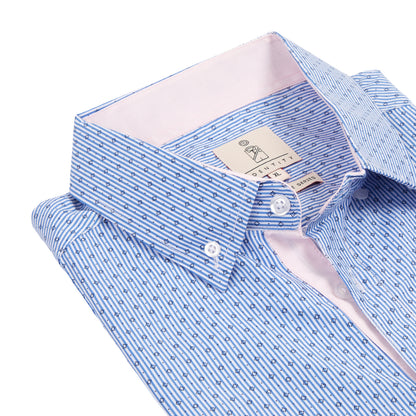 K1662 Mens REGULAR FIT Heritage Prints Button Down Short Sleeve Shirt - IDENTITY Apparel Shop
