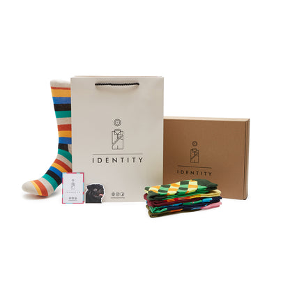 Argyle Collection Box of Socks Gift Set - 12 Pairs - IDENTITY Apparel Shop
