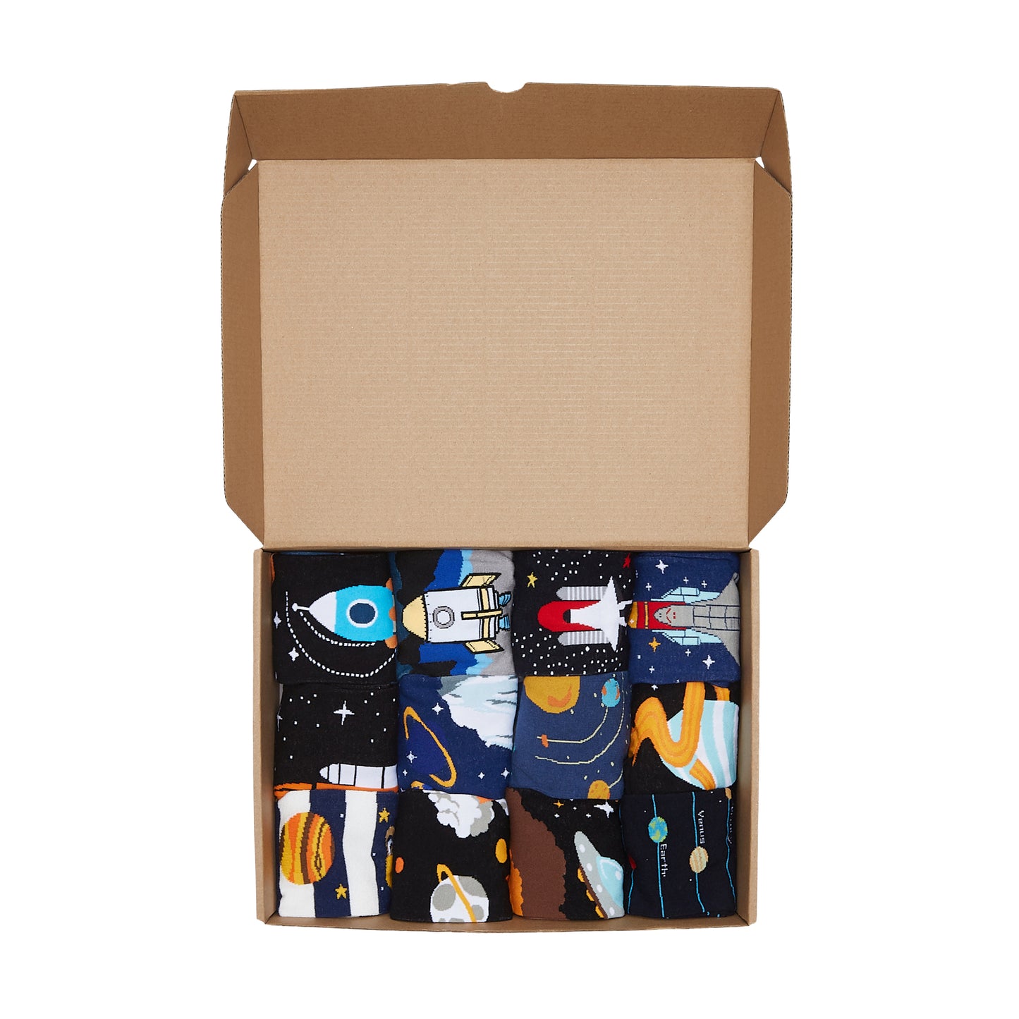 Intergalactic Box of Socks Gift Set - 12 Pairs - IDENTITY Apparel Shop