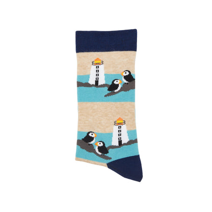 Katiki Point Lighthouse Printed Quarter Length Socks - IDENTITY Apparel Shop