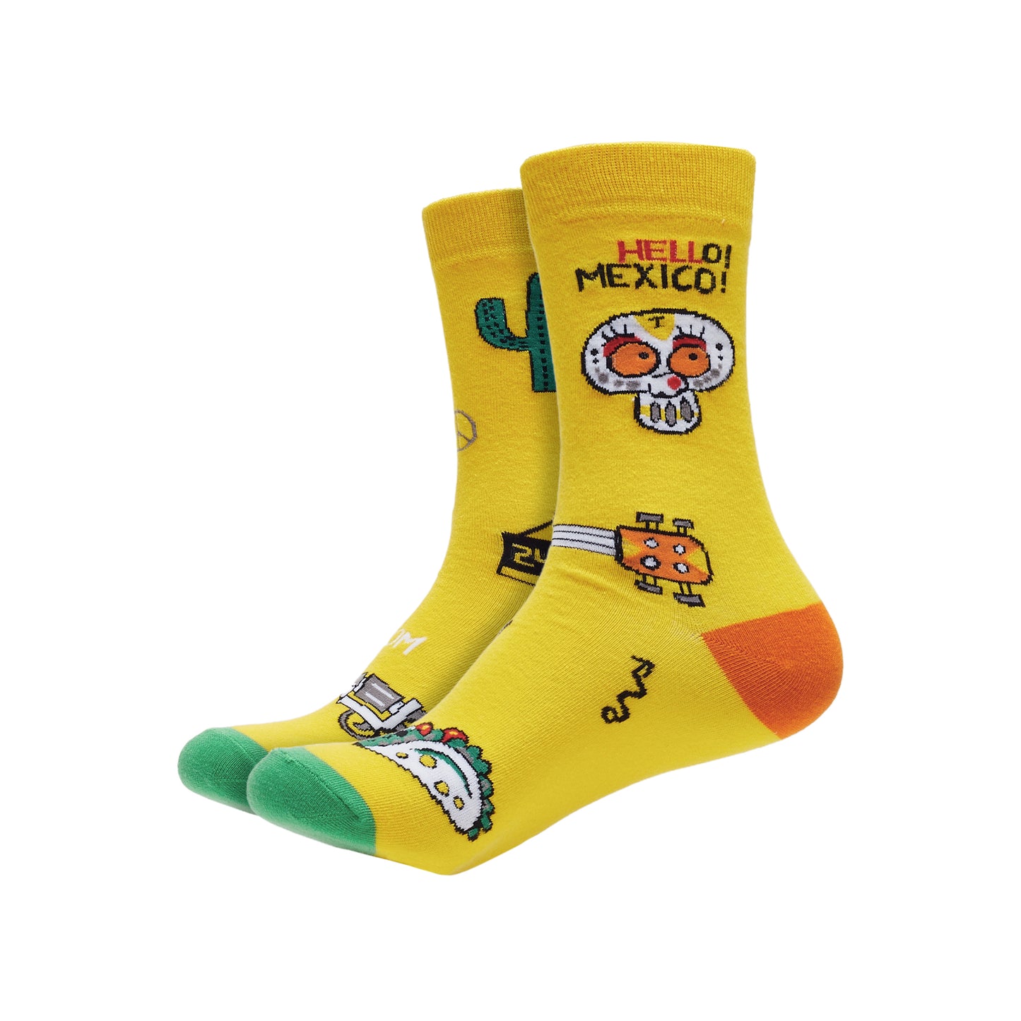 Hello Mexico Printed Crew Length Socks - IDENTITY Apparel Shop