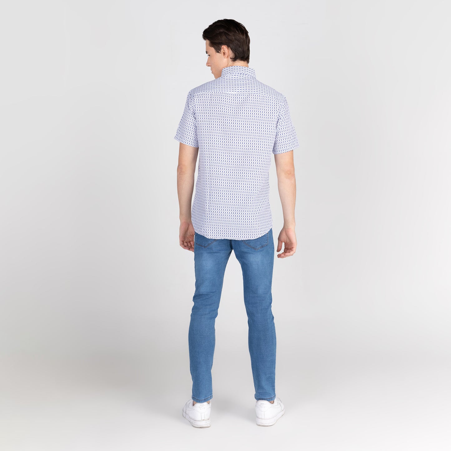 K1568 Mens REGULAR FIT Heritage Prints Button Down Short Sleeve Shirt - IDENTITY Apparel Shop
